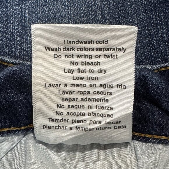 Judy Blue Jeans Womens 5/27 Slim Bootcut Split Hem Stretch Distressed Dark Wash - Picture 7 of 13